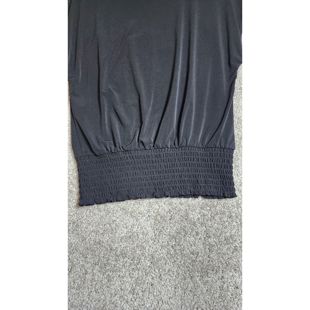 NWT Michael Kors Women's Black Sleeveless Top Smocked Hem Casual Workwear Small - Picture 11 of 13